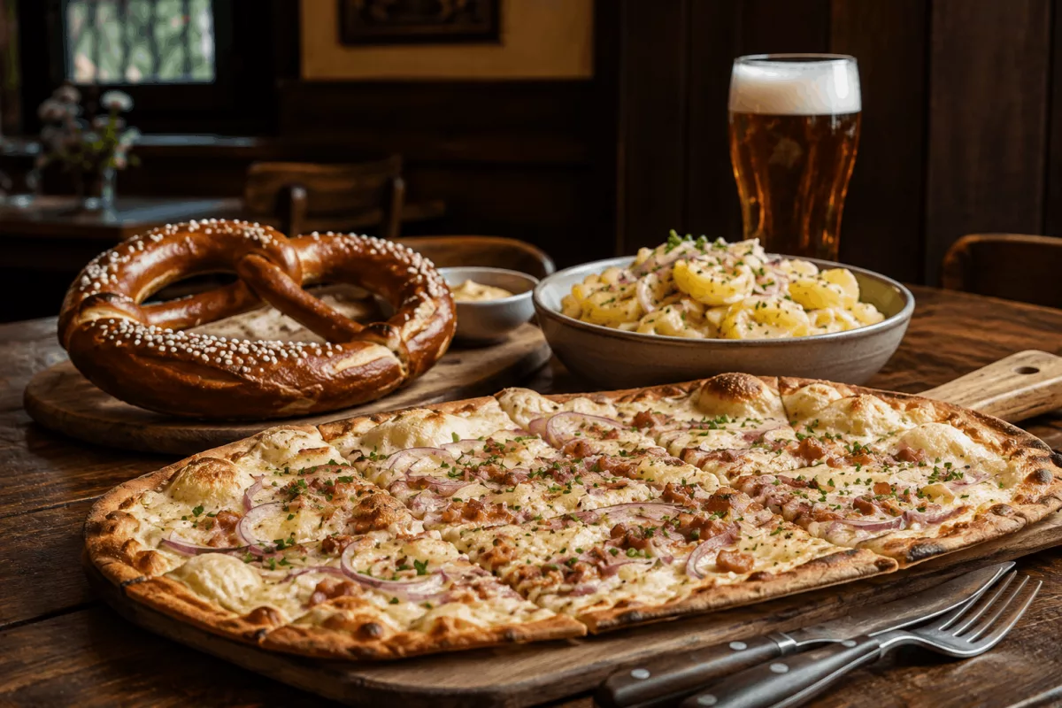 Comer comida alemana en Madrid: una ruta por sus platos imprescindibles 3 bretzel kartoffelsalat flammkuchen madrid