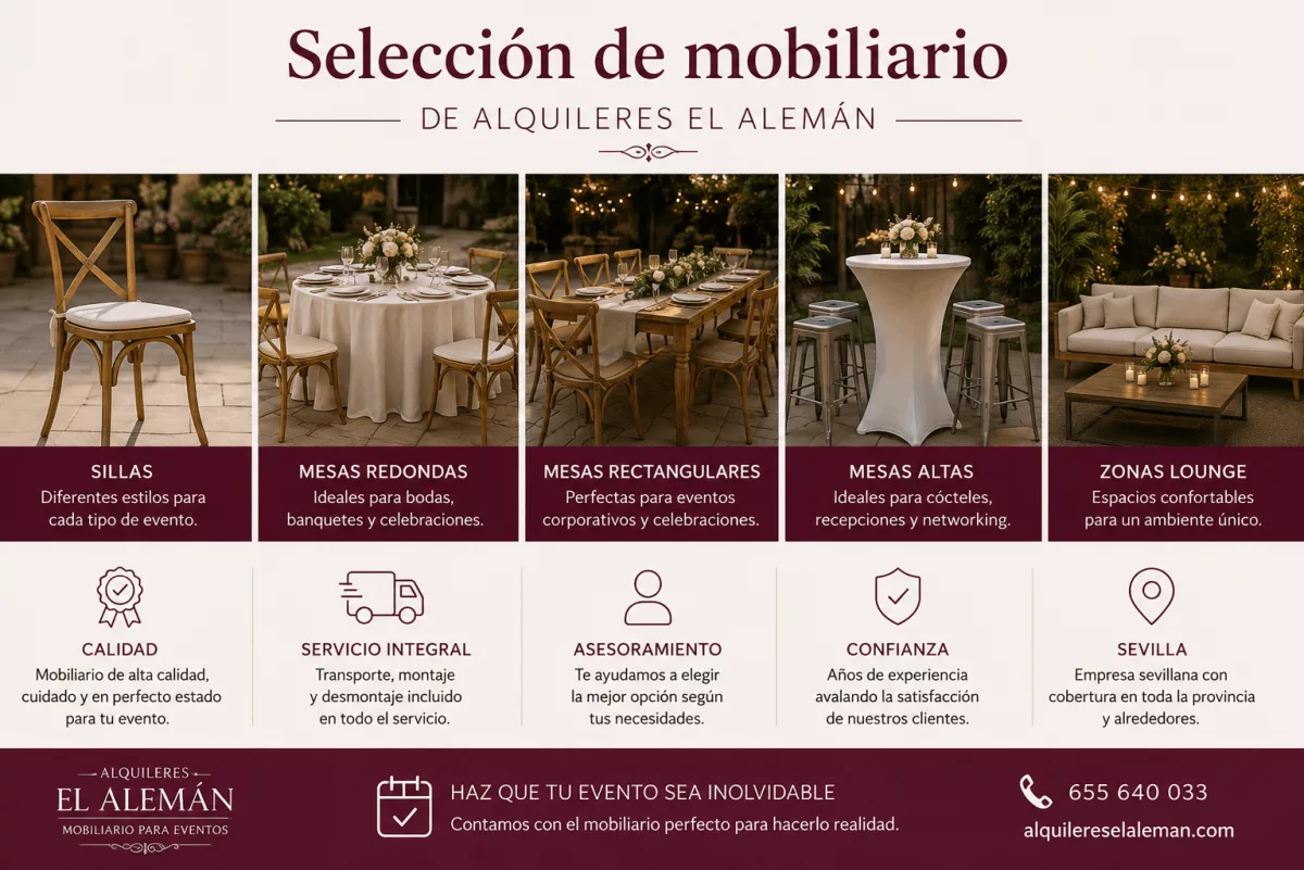 seleccion mobiliario alquileres el aleman sevilla