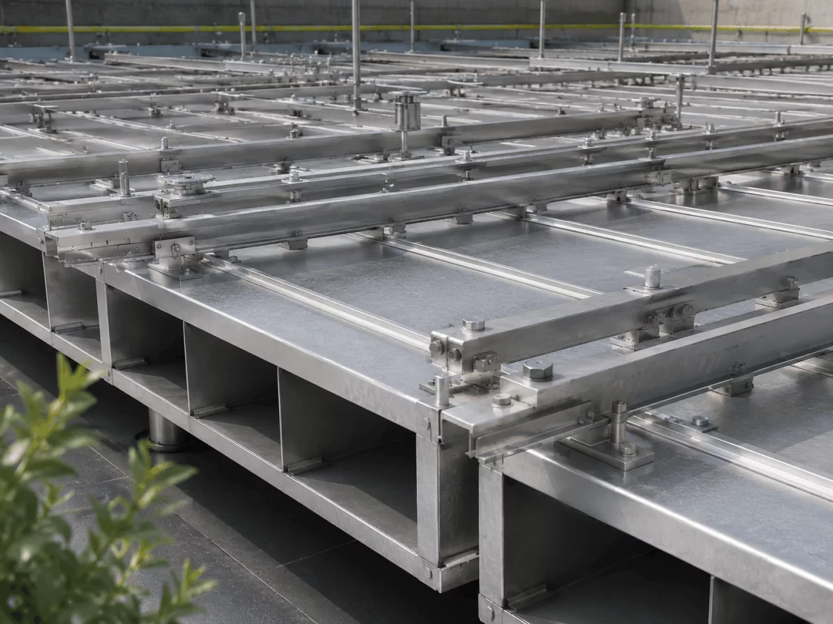 aluminum floating roof pontoon grid