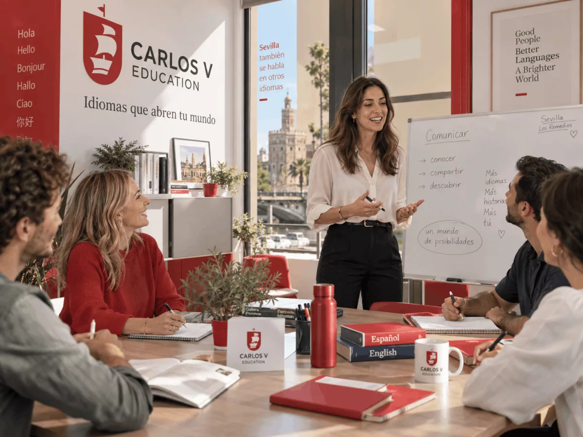 Escuela de idiomas en Sevilla: qué valorar antes de elegir dónde estudiar 1 escuela idiomas sevilla clase adultos
